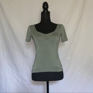 Olive green top